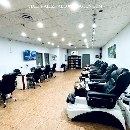 Inside Vixen Nails & Spa studio, Bloomington MN